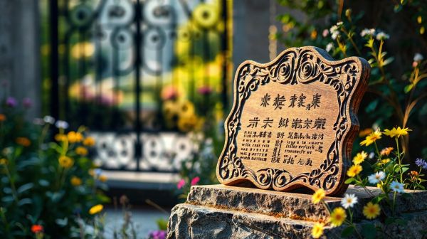 Top 5 idées pour une plaque funéraire mémorable et unique